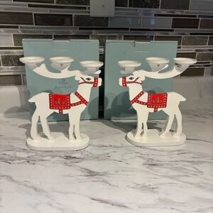 Vintage Partylite Alpine Chalet Reindeer Tealight holders Swedish Danish